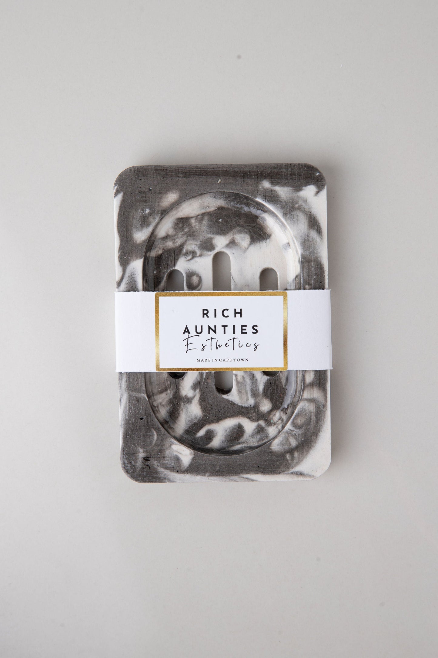 Soap Dish : Row Grey Marble