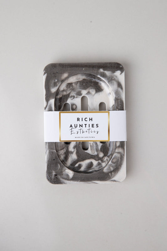 Soap Dish : Row Grey Marble