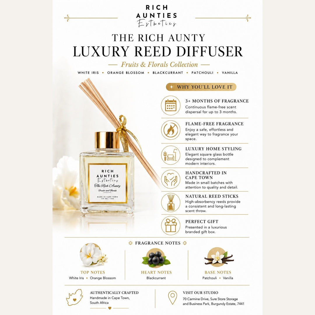 Rich Aunties Esthetics - The Rich Aunty Luxury Reed Diffuser Fruits & Florals 150ml