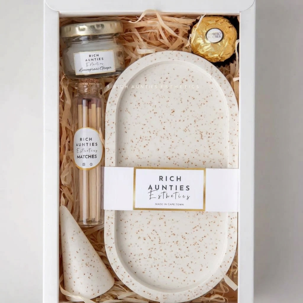 Rich Aunties Esthetics - Trinket Tray Gift Set Oatmeal - Creamy Beige